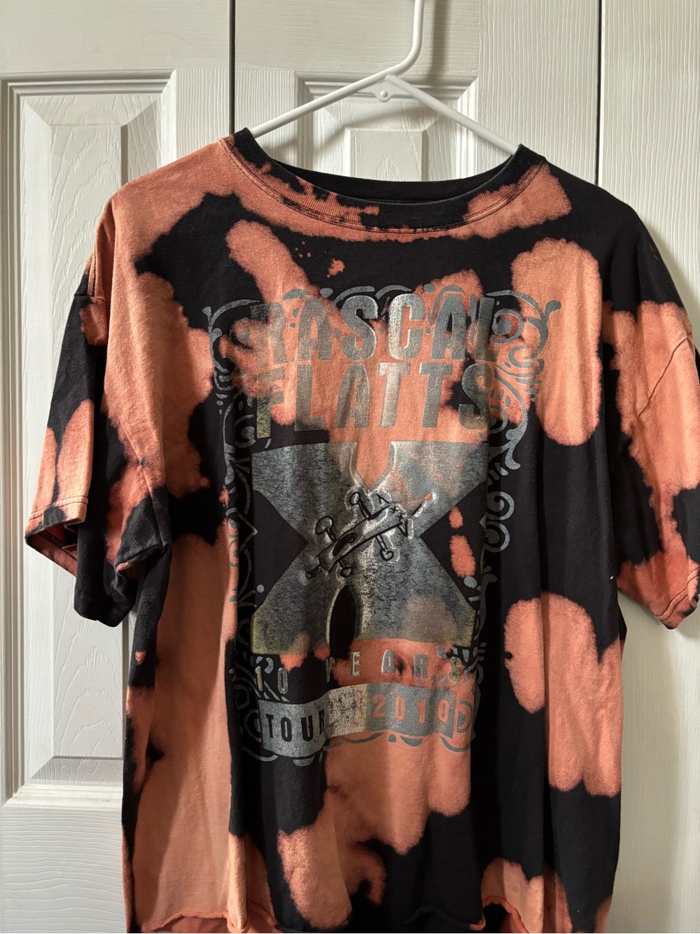 Bleach dyed rascal flatts concert tshirt